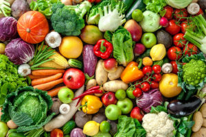 Fruits and vegetables.